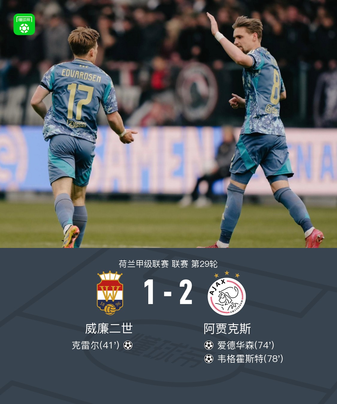阿贾克斯领先晋级,获得下一轮比赛权利的简单介绍 阿贾克斯领先晋级,获得下一轮比赛权利的简单介绍